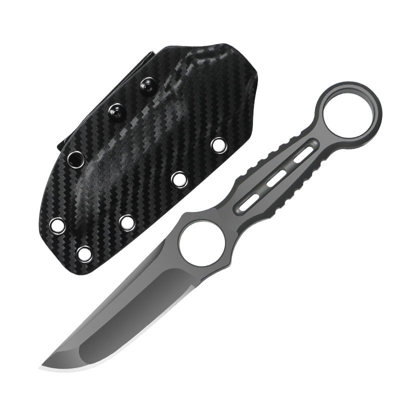 Bushcraft Knife Fixed - Cuchillo de bolsillo TRSKT Cool, hoja