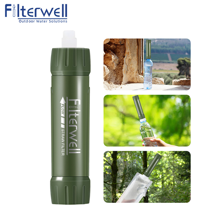 Water Purification Straw - Filterwell-Mini filtro de agua verde para