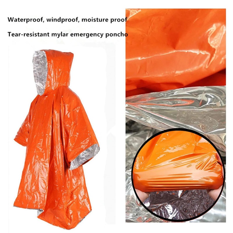 Poncho de Emergencia Portátil, - Survival Blanket Reflective reseña y precio